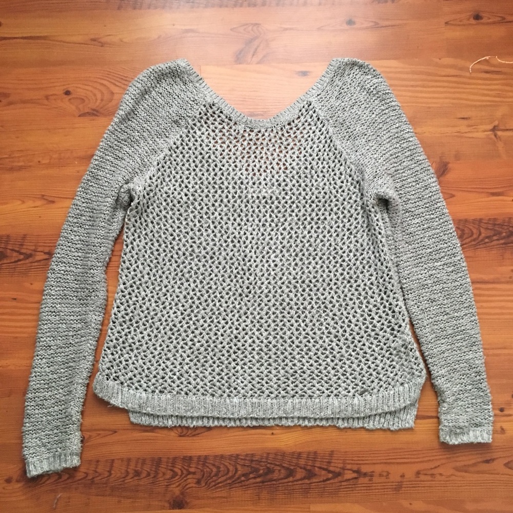Crochet front scoop back sweater